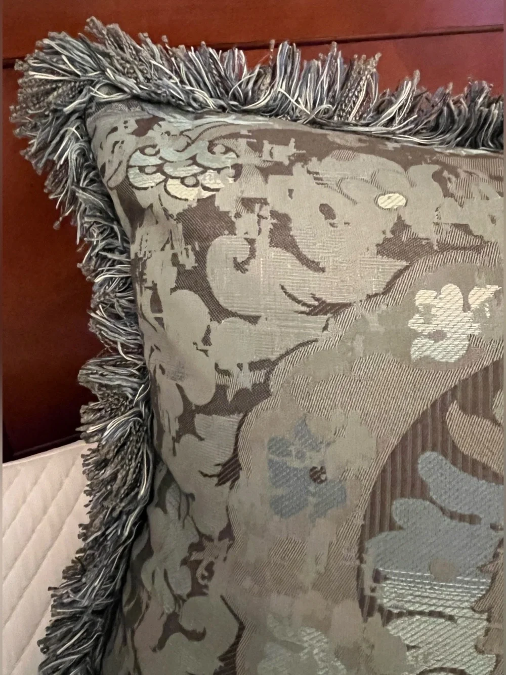 Arhaus Artisan Woven Jacquard Damask & Geometric 2-Side Down 20” Throw Pillow